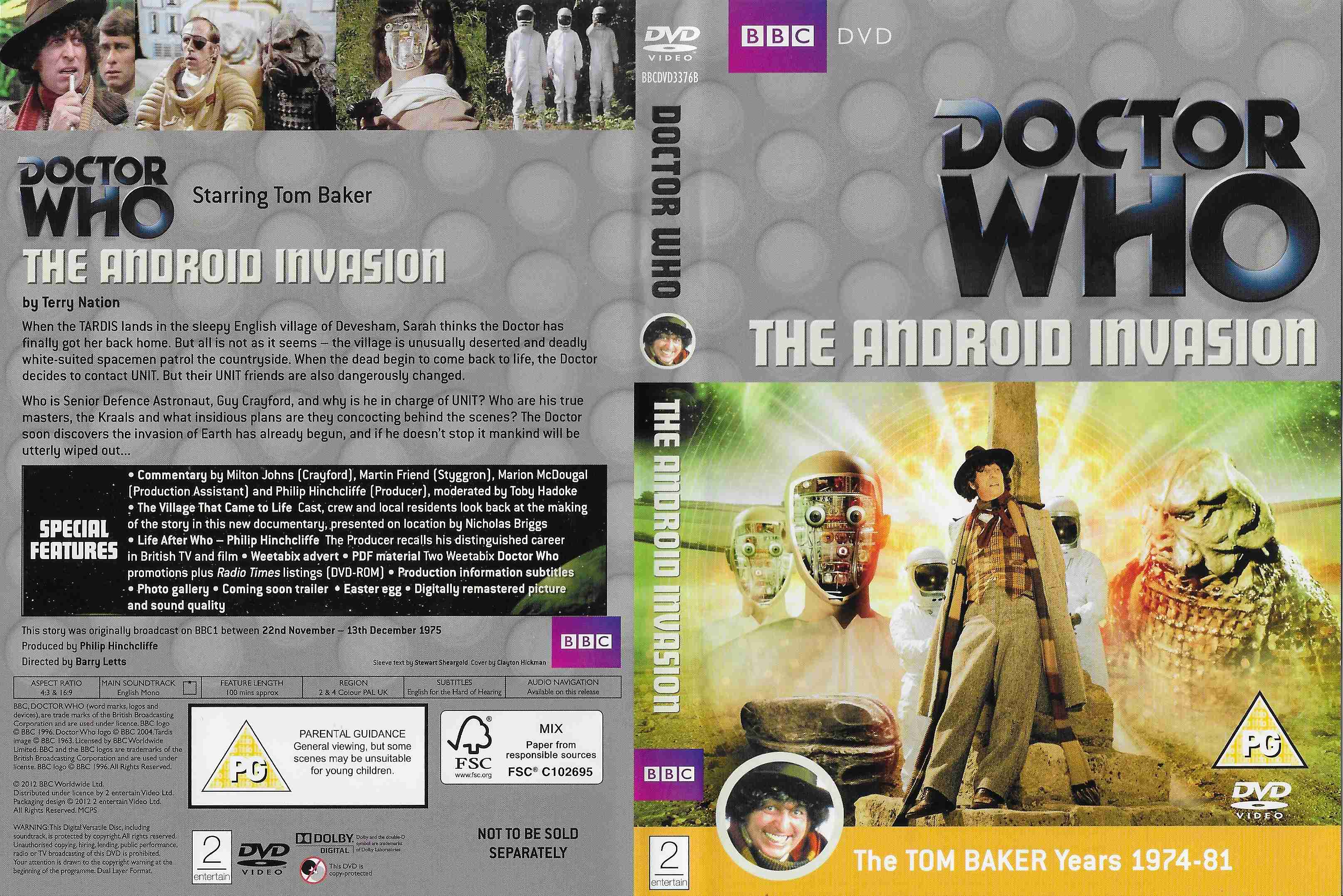 Picture of BBCDVD 3376B Doctor Who - The android invasion by artist Terry Nation from the BBC records and Tapes library